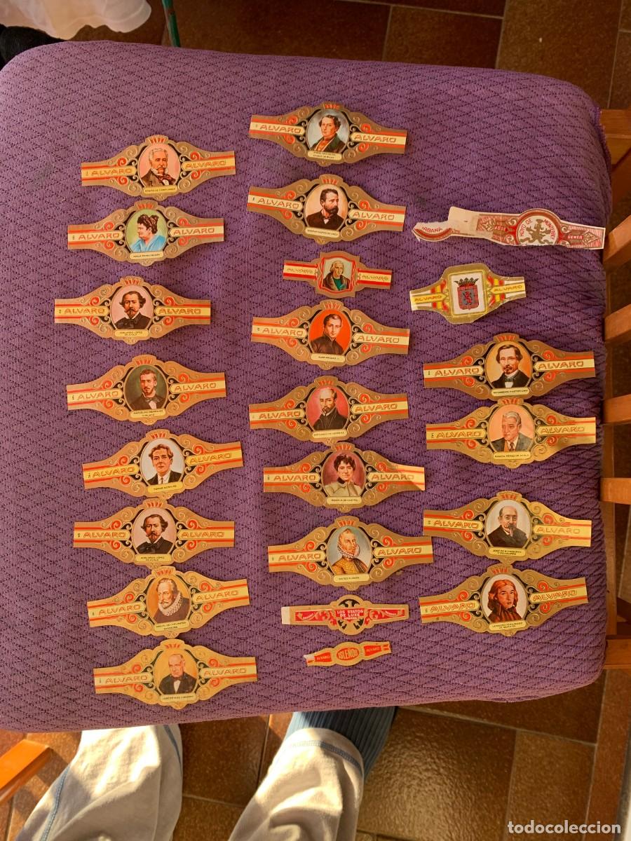 Vitolas de colecci&oacute;n: 22 VITOLAS DE PURO ALVARO DE LITERATOS UNIVERSALES. BIEN CONSERVADAS.