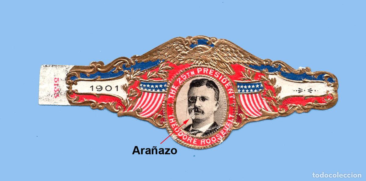 An&eacute;is de charuto de cole&ccedil;&atilde;o: VITOLA ANTIGUA - SIN MARCA (PROCEDENCIA USA) - EL PRESIDENTE THEODORE ROOSEVELT