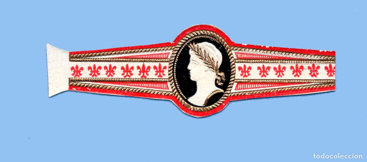 Collection cigar bands: VITOLA ANTIGUA - SIN MARCA - FIGURA MASCULINA EN RELIEVE