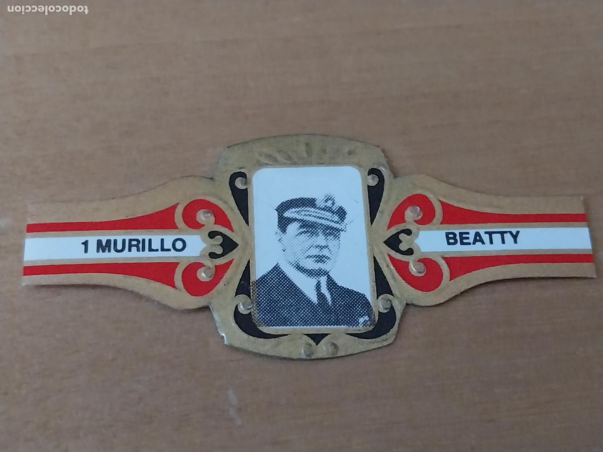 An&eacute;is de charuto de cole&ccedil;&atilde;o: PRIMERA GUERRA MUNDIAL MILITAR ALMIRANTE ROYAL NAVY BEATTY VITOLA MURILLO 6,5CM LARGO *