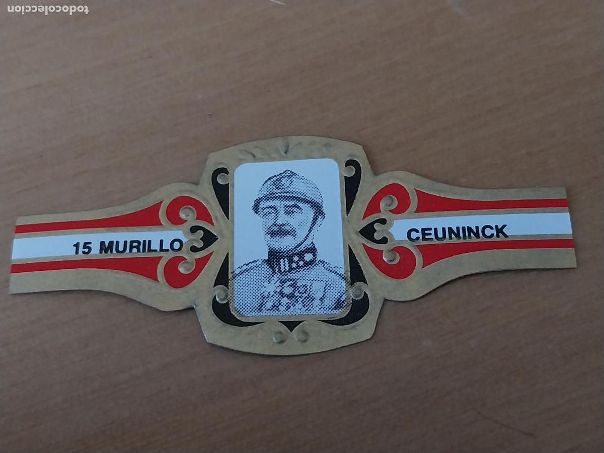An&eacute;is de charuto de cole&ccedil;&atilde;o: PRIMERA GUERRA MUNDIAL MILITAR GENERAL CEUNINCK BARON VITOLA MURILLO 6,5CM LARGO *