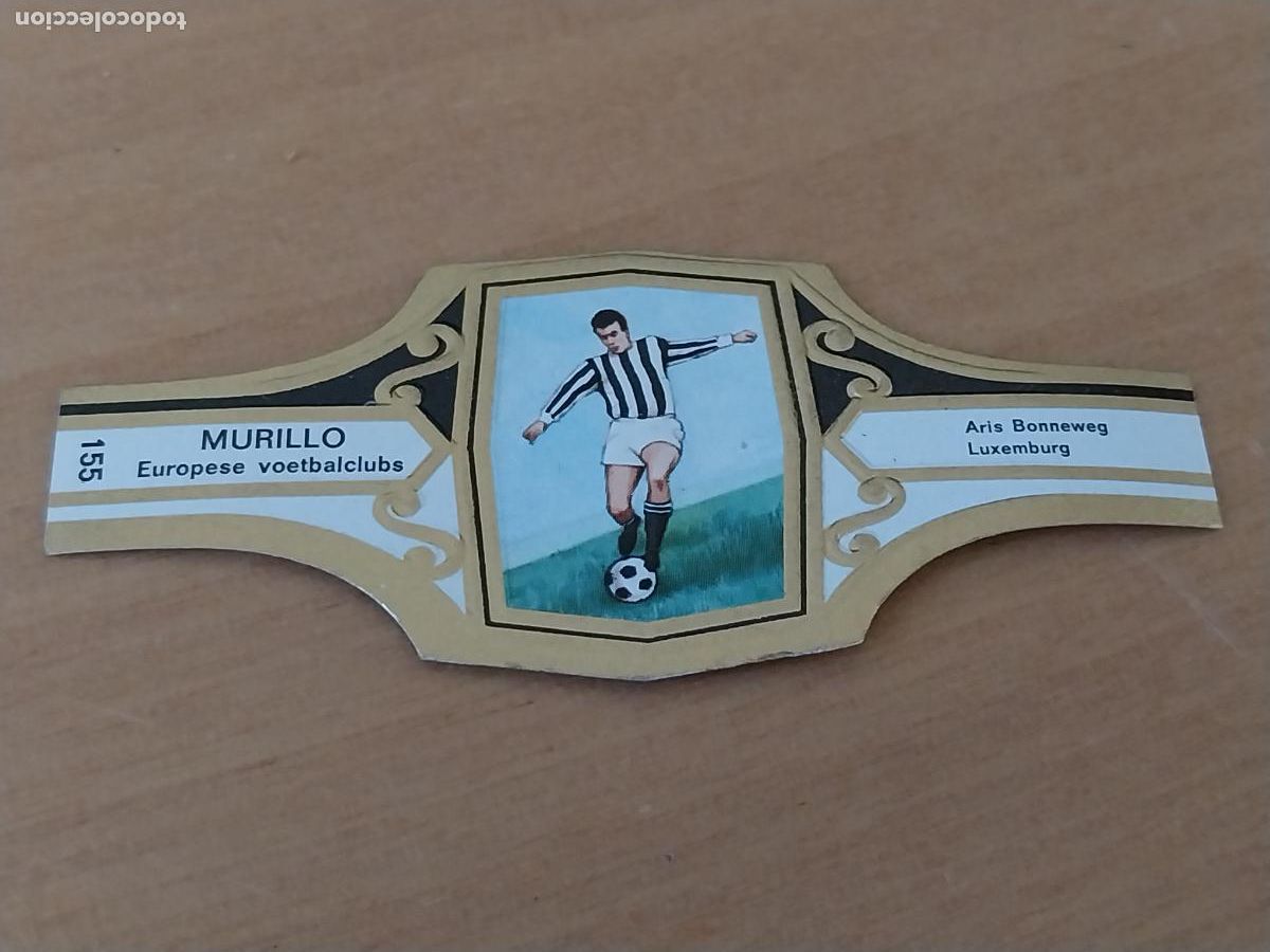 Collection cigar bands: ARIS BONNEWEG LUXEMBURGO FUTBOL TEAM VITOLA PROMO TABACO MURILLO 6,5CM VINTAGE ORIGINAL