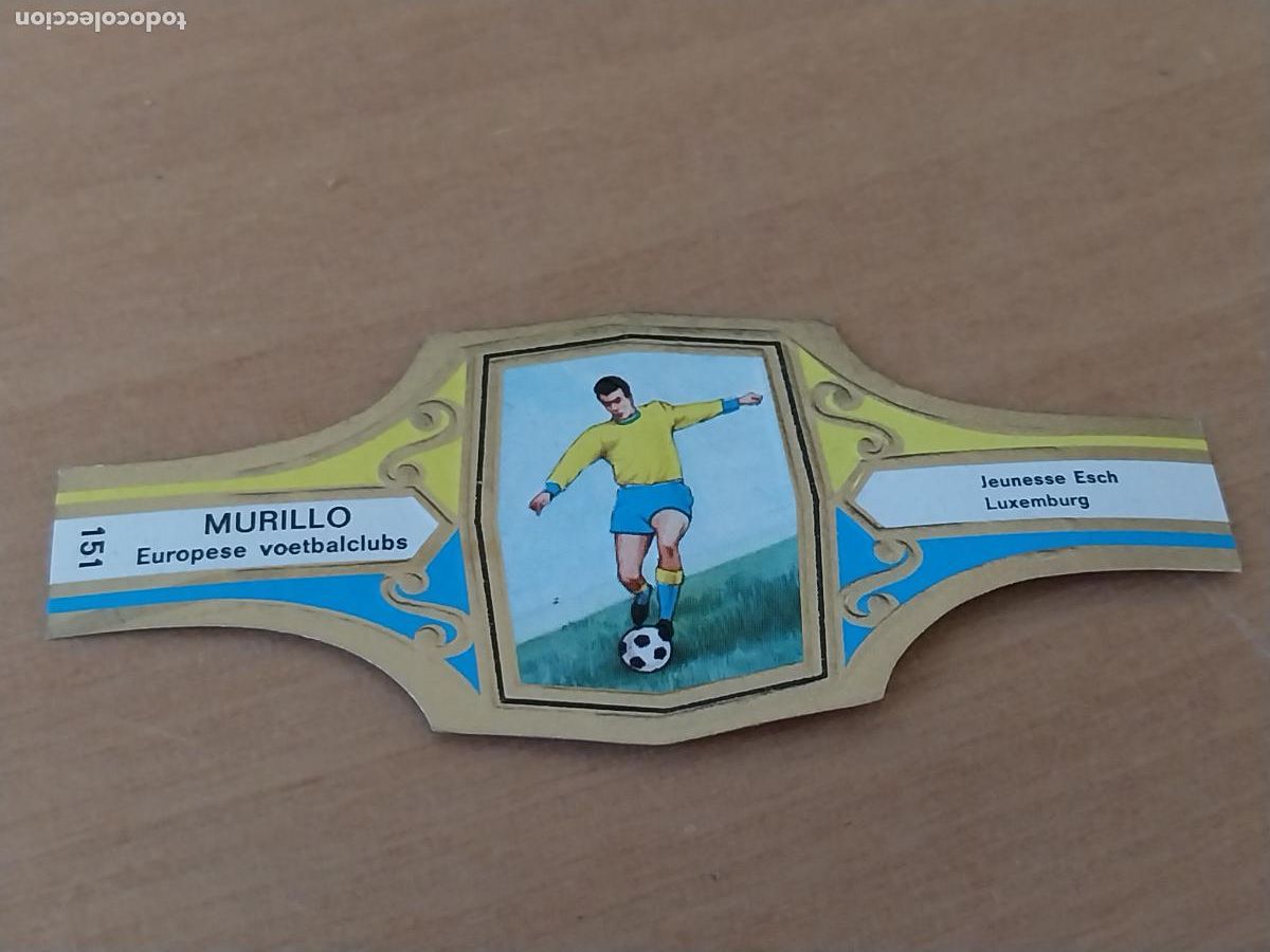 Collection cigar bands: JEUNESSE ESCH LUXEMBURGO FUTBOL TEAM VITOLA PROMO TABACO MURILLO 6,5CM VINTAGE ORIGINAL