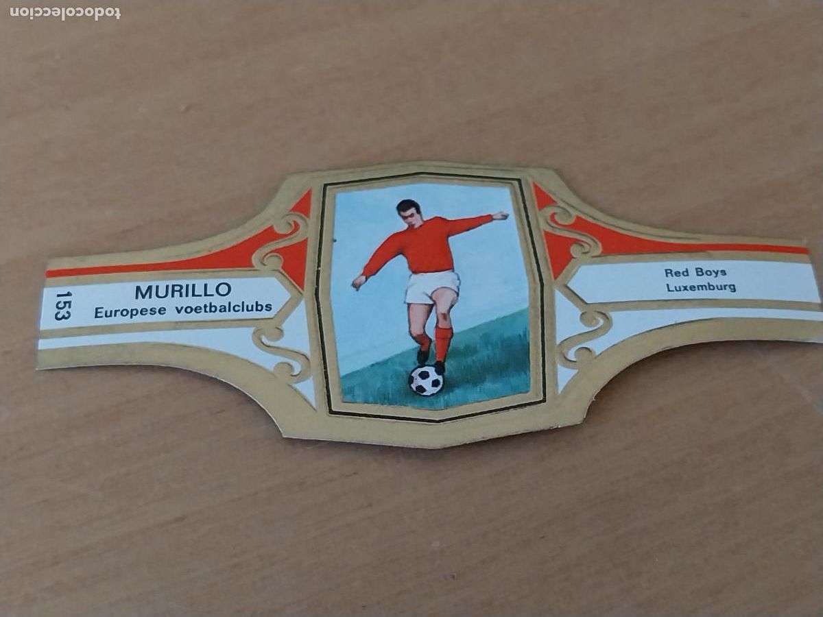 Collection cigar bands: RED BOYS LUXEMBURGO FUTBOL TEAM VITOLA PROMO TABACO MURILLO 6,5CM VINTAGE ORIGINAL