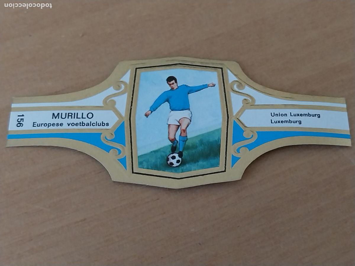 Collection cigar bands: UNION LUXEMBURGO * FUTBOL TEAM VITOLA PROMO TABACO MURILLO 6,5CM VINTAGE ORIGINAL