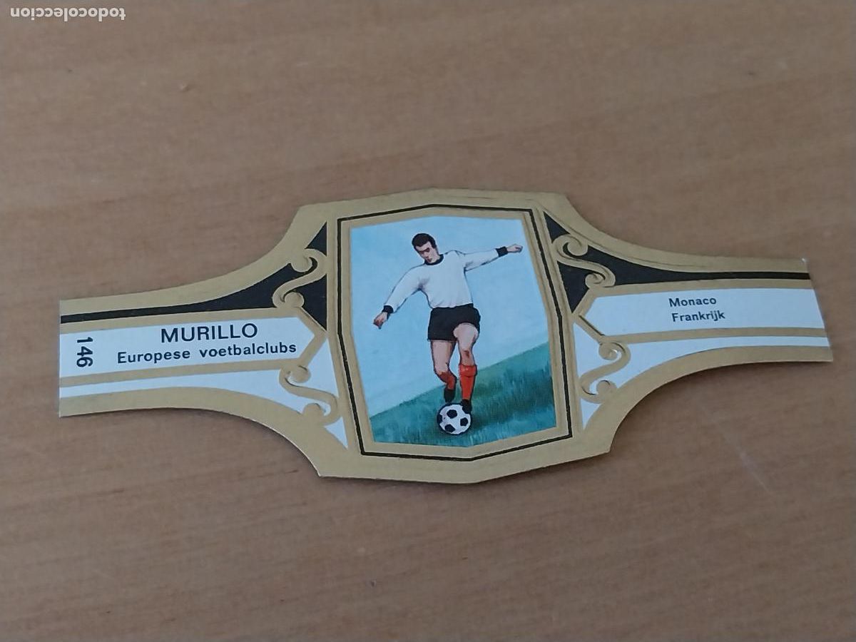 Collection cigar bands: MONACO FRANCIA * FUTBOL TEAM VITOLA PROMO TABACO MURILLO 6,5CM VINTAGE ORIGINAL