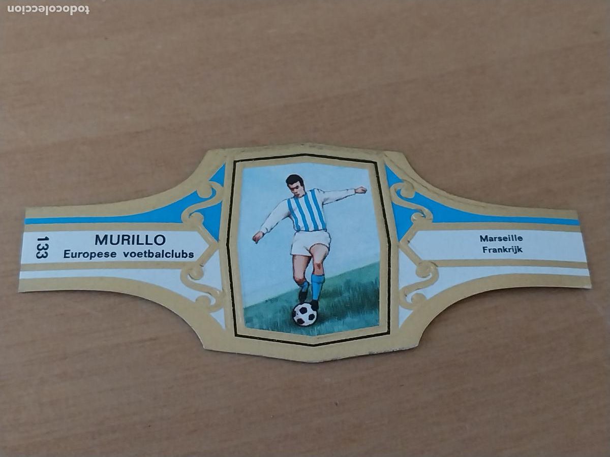 Collection cigar bands: MARSELLA FRANCIA * FUTBOL TEAM VITOLA PROMO TABACO MURILLO 6,5CM VINTAGE ORIGINAL