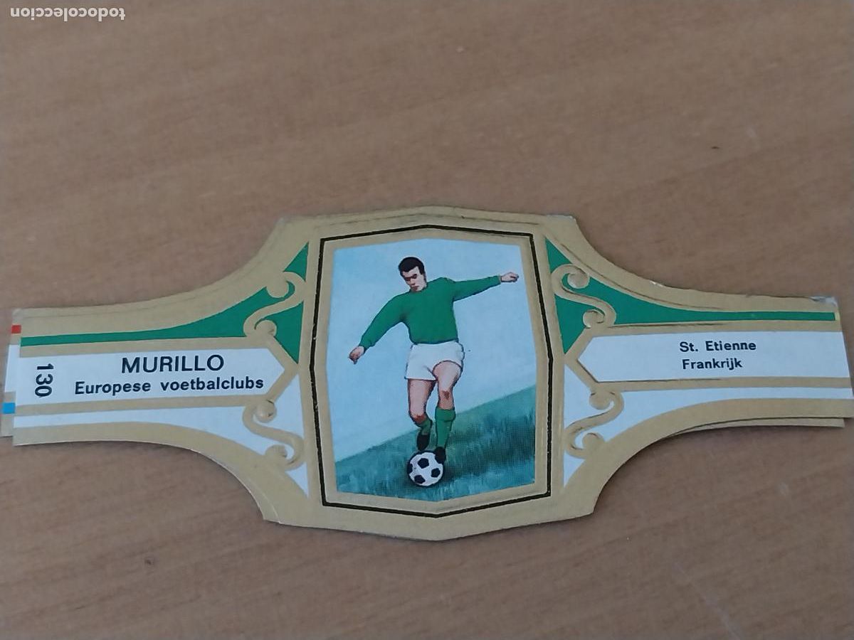 Collection cigar bands: ST ETIENNE FRANCIA * FUTBOL TEAM VITOLA PROMO TABACO MURILLO 6,5CM VINTAGE ORIGINAL
