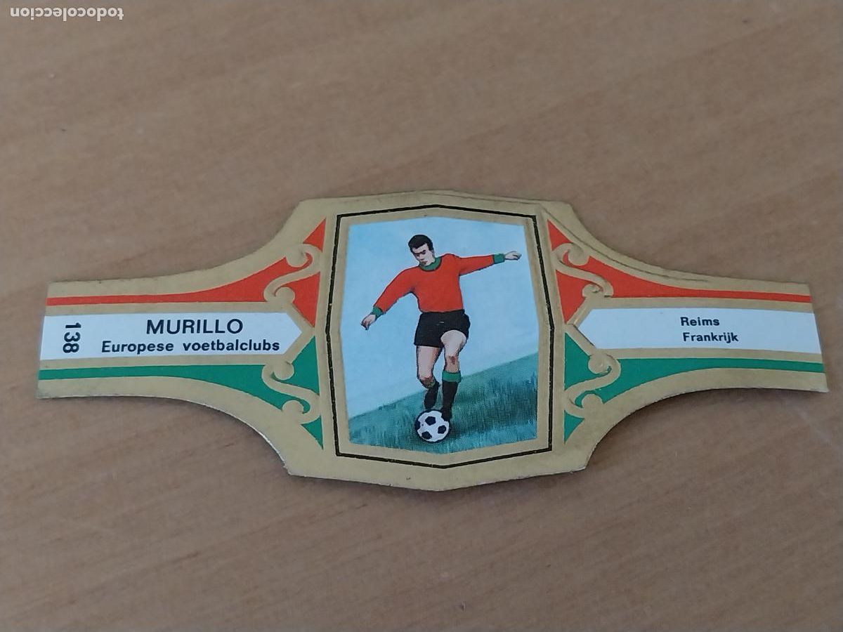 Collection cigar bands: REIMS FRANCIA * FUTBOL TEAM VITOLA PROMO TABACO MURILLO 6,5CM VINTAGE ORIGINAL