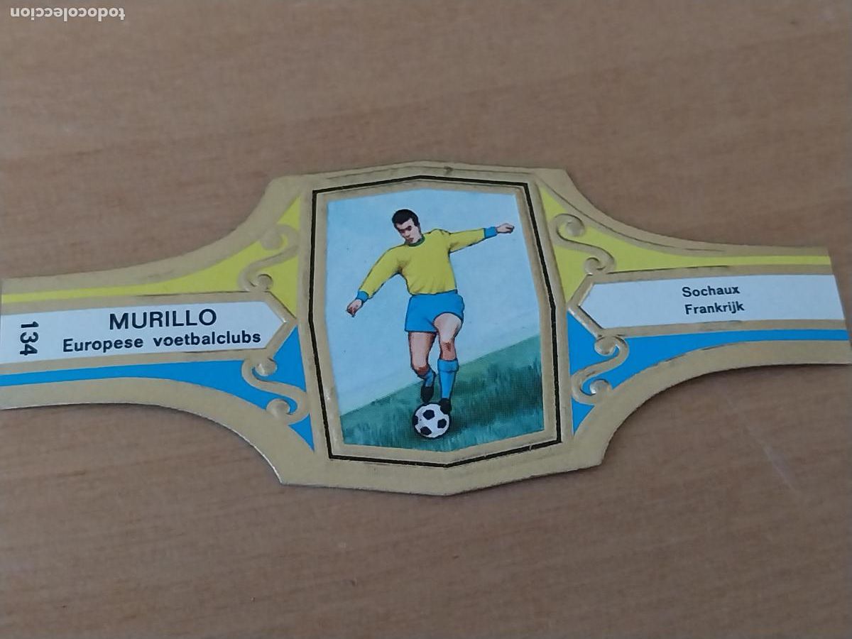 Bagues de cigare de collection: SOCHAUX FRANCIA * FUTBOL TEAM VITOLA PROMO TABACO MURILLO 6,5CM VINTAGE ORIGINAL