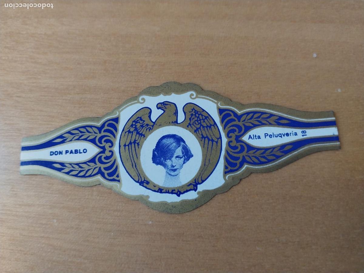 Vitolas de colecci&oacute;n: ALTA PELUQUERIA 18 PROMO VITOLA TABACO DON PABLO VINTAGE ORIGINAL 8CM LARGO