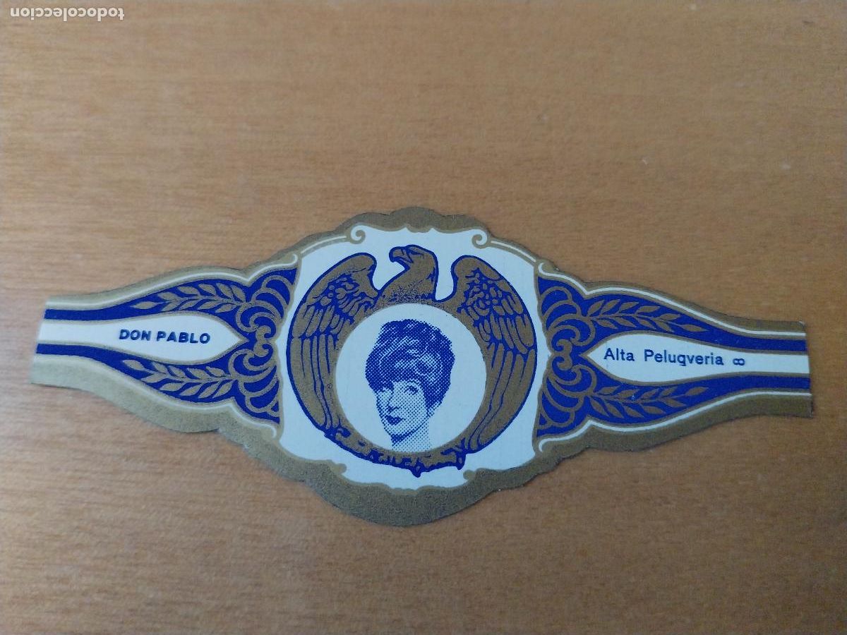 Vitolas de colecci&oacute;n: ALTA PELUQUERIA 8 PROMO VITOLA TABACO DON PABLO VINTAGE ORIGINAL 8CM LARGO