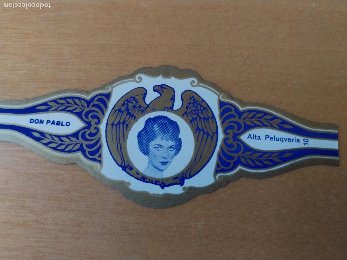 Vitolas de colecci&oacute;n: ALTA PELUQUERIA 10 PROMO VITOLA TABACO DON PABLO VINTAGE ORIGINAL 8CM LARGO