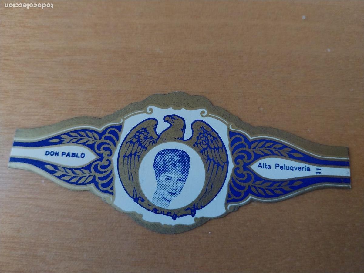 Vitolas de colecci&oacute;n: ALTA PELUQUERIA 11 PROMO VITOLA TABACO DON PABLO VINTAGE ORIGINAL 8CM LARGO