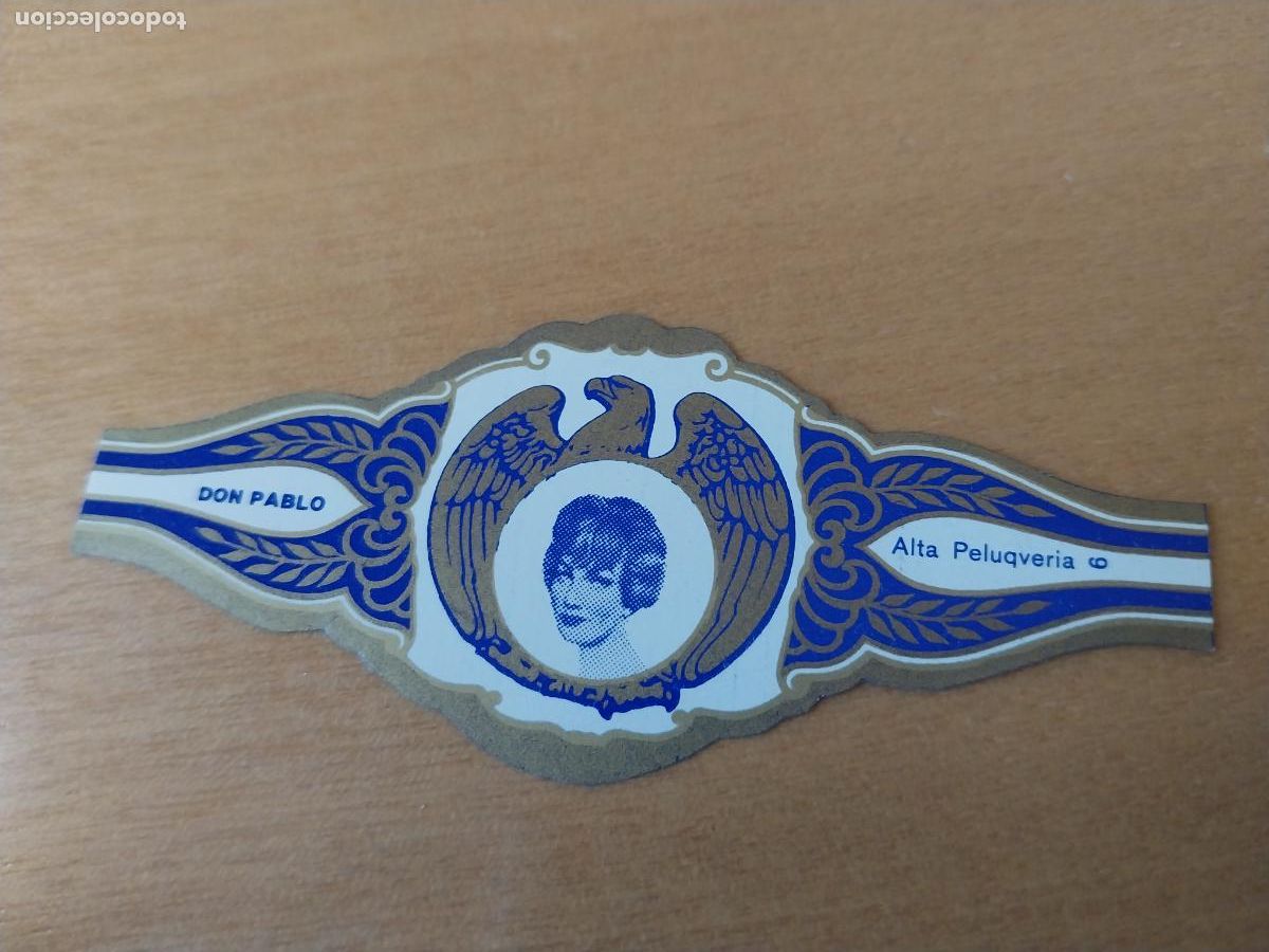 Vitolas de colecci&oacute;n: ALTA PELUQUERIA 6 PROMO VITOLA TABACO DON PABLO VINTAGE ORIGINAL 8CM LARGO