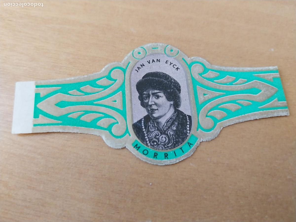 An&eacute;is de charuto de cole&ccedil;&atilde;o: JAN VAN EYCK VITOLA PROMO TABACO 8CM LARGO ORIGINAL VINTAGE 60&acute;S FONDO GRIS