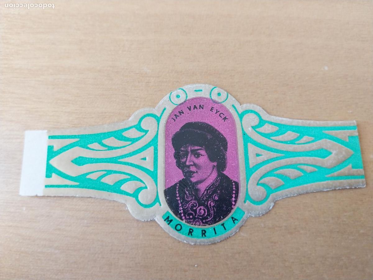 An&eacute;is de charuto de cole&ccedil;&atilde;o: JAN VAN EYCK VITOLA PROMO TABACO 8CM LARGO ORIGINAL VINTAGE 60&acute;S FONDO LILA