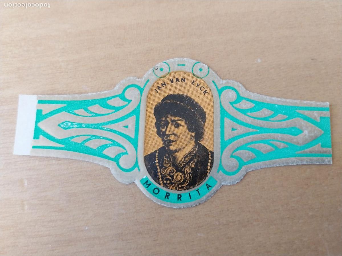 An&eacute;is de charuto de cole&ccedil;&atilde;o: JAN VAN EYCK VITOLA PROMO TABACO 8CM LARGO ORIGINAL VINTAGE 60&acute;S FONDO NARANJA