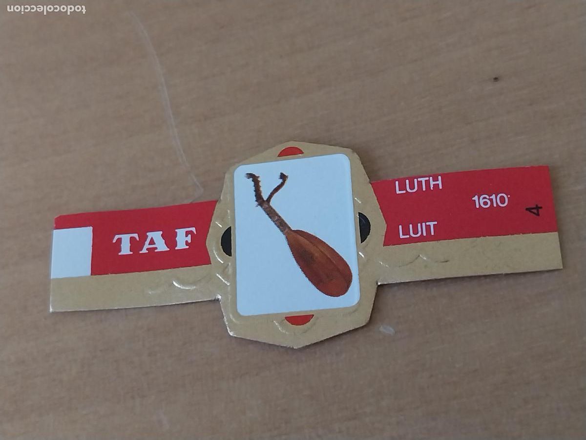 Collection cigar bands: LAUD LUTH INSTRUMENTOS CUERDA PROMO TABACO VITOLA ANTIGUA ORIGINAL 5CM