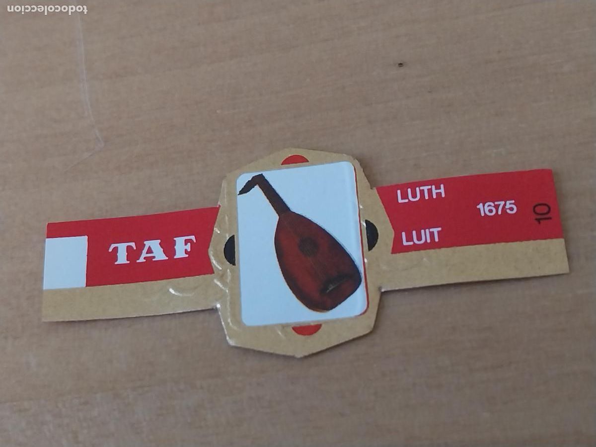 Bagues de cigare de collection: LAUD LUTH 10 INSTRUMENTOS CUERDA PROMO TABACO VITOLA ANTIGUA ORIGINAL 5CM