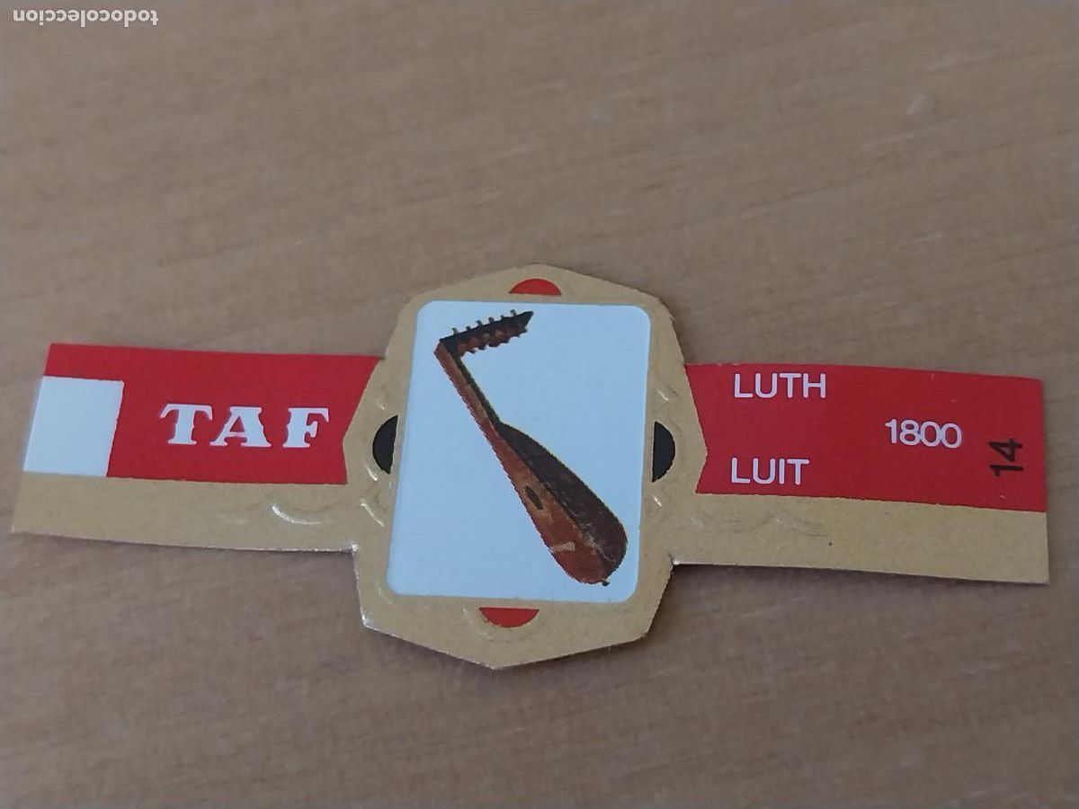 Bagues de cigare de collection: LAUD LUTH 14 INSTRUMENTOS CUERDA PROMO TABACO VITOLA ANTIGUA ORIGINAL 5CM