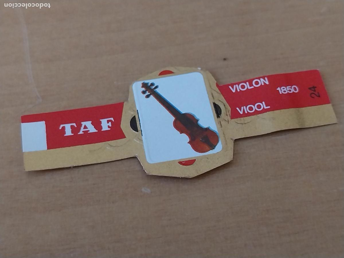 Bagues de cigare de collection: VIOLON 24 INSTRUMENTOS CUERDA PROMO TABACO VITOLA ANTIGUA ORIGINAL 5CM