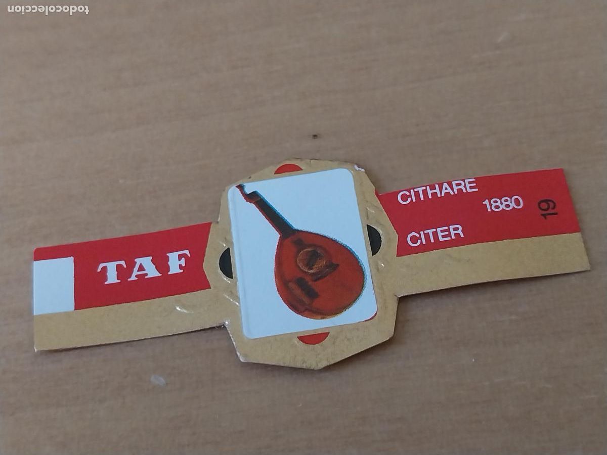 Bagues de cigare de collection: CITARA 19 INSTRUMENTOS CUERDA PROMO TABACO VITOLA ANTIGUA ORIGINAL 5CM