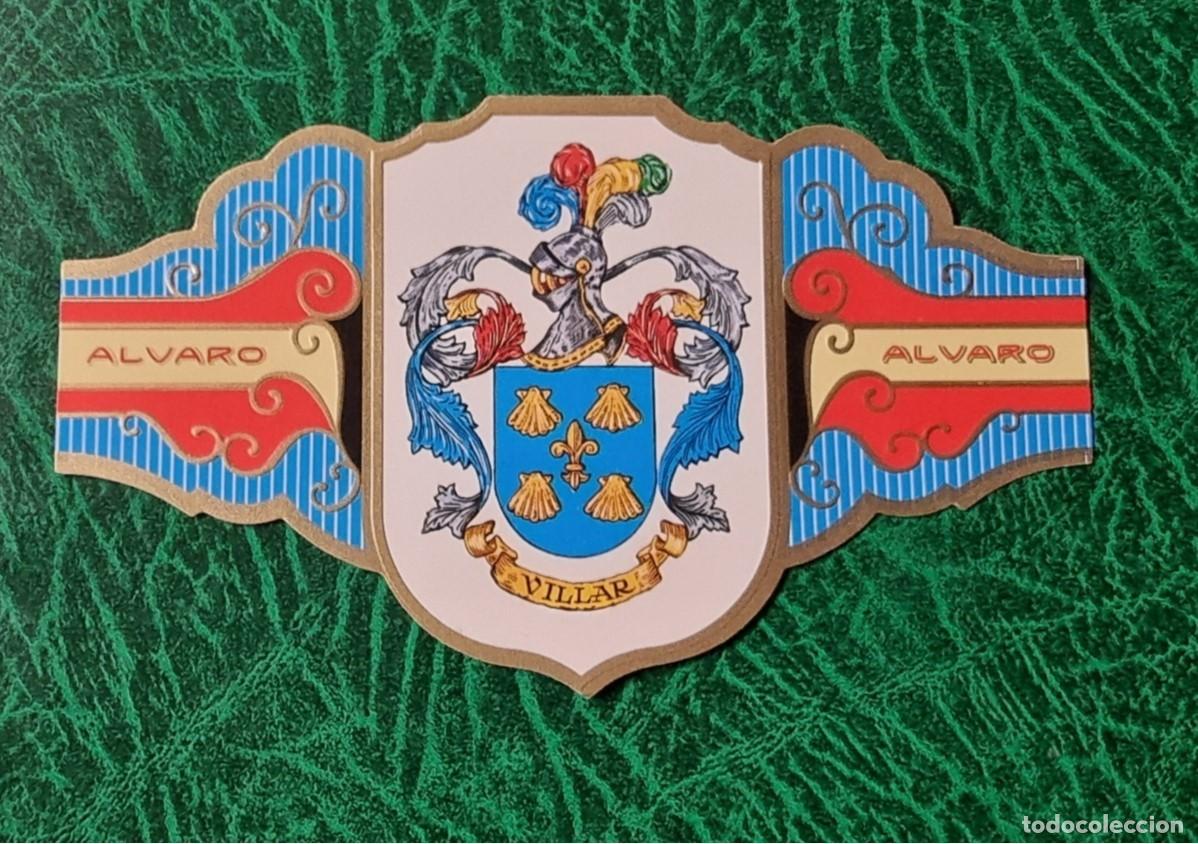Vitolas de colecci&oacute;n: VITOLA ALVARO , SERIE II - HERALDICA -ESCUDO DEL APELLIDO VILLAR