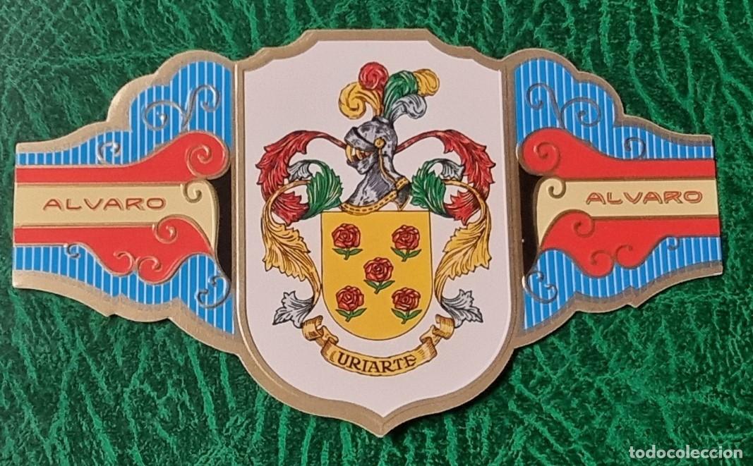 Vitolas de colecci&oacute;n: VITOLA ALVARO , SERIE II - HERALDICA -ESCUDO DEL APELLIDO URIARTE