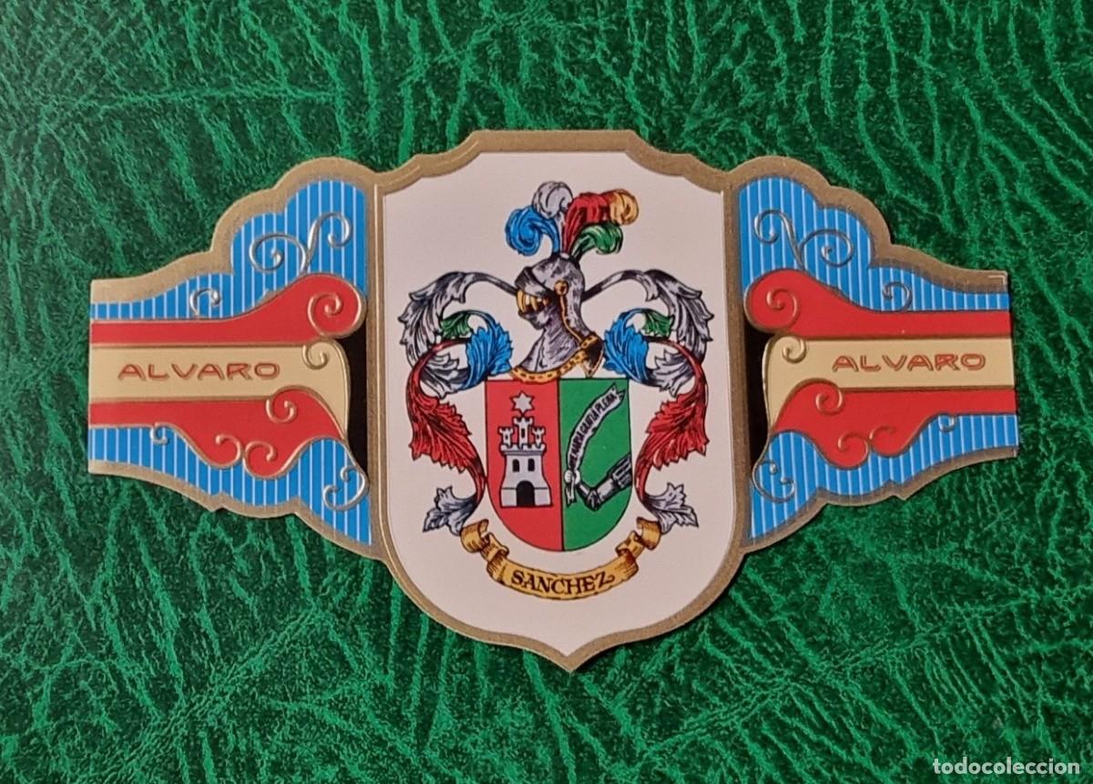 Vitolas de colecci&oacute;n: VITOLA ALVARO , SERIE II - HERALDICA -ESCUDO DEL APELLIDO SANCHEZ
