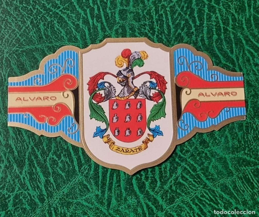Vitolas de colecci&oacute;n: VITOLA ALVARO , SERIE II - HERALDICA -ESCUDO DEL APELLIDO ZARATE