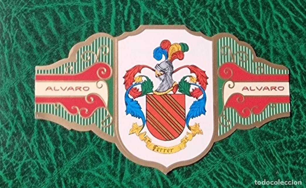 Vitolas de colecci&oacute;n: VITOLA ALVARO , SERIE III - HERALDICA -ESCUDO DEL APELLIDO FERRER