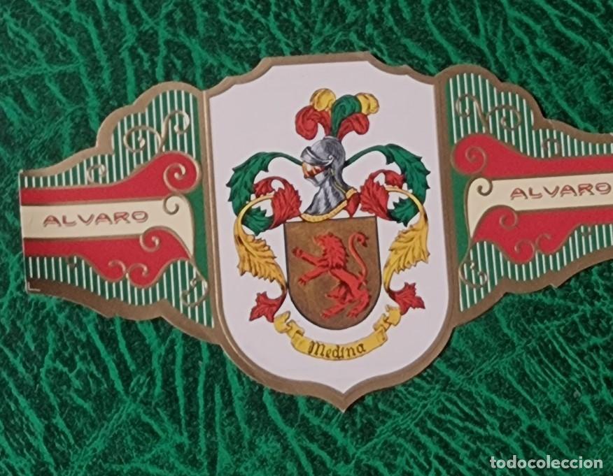 Vitolas de colecci&oacute;n: VITOLA ALVARO , SERIE III - HERALDICA -ESCUDO DEL APELLIDO MEDINA