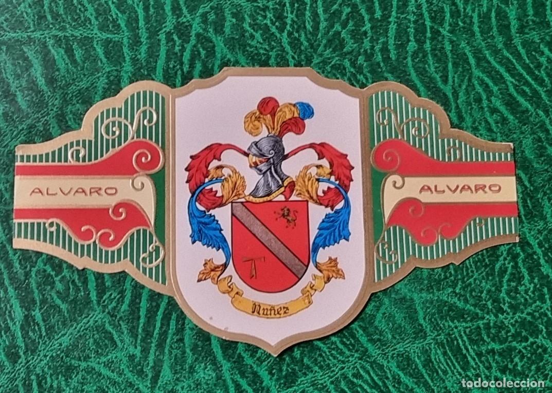 Vitolas de colecci&oacute;n: VITOLA ALVARO , SERIE III - HERALDICA -ESCUDO DEL APELLIDO NU&Ntilde;EZ