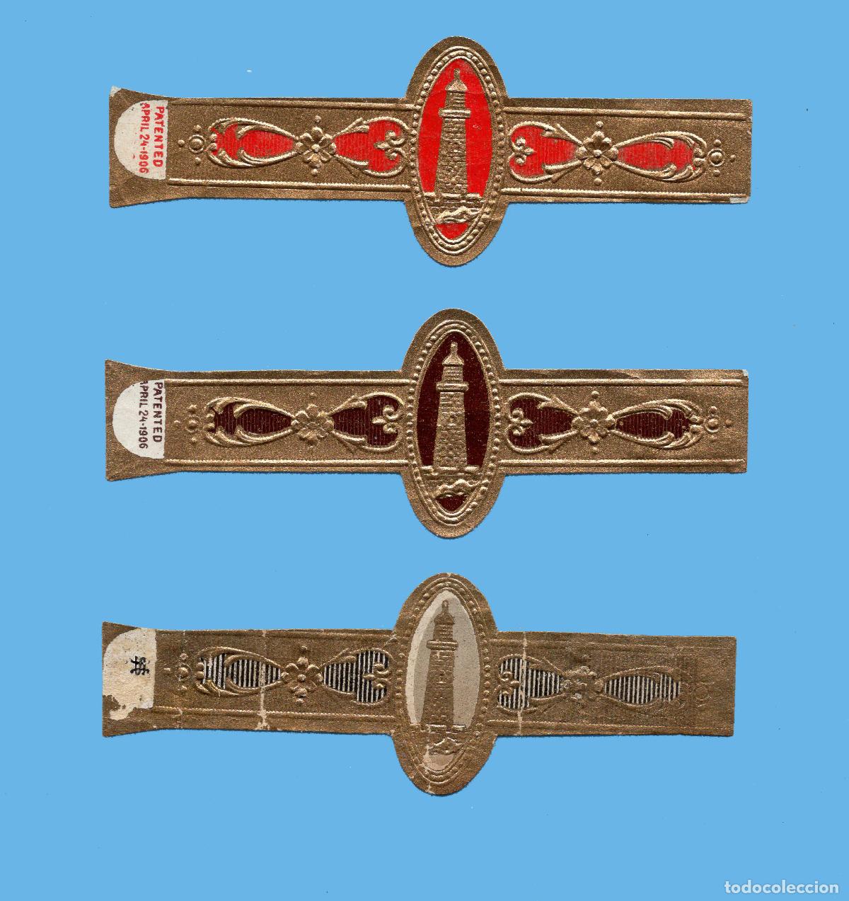 Vitolas de colecci&oacute;n: 3 VITOLAS ANTIGUAS - SIN MARCA - TEM&Aacute;TICA EDIFICACIONES - FARO - Foto 1
