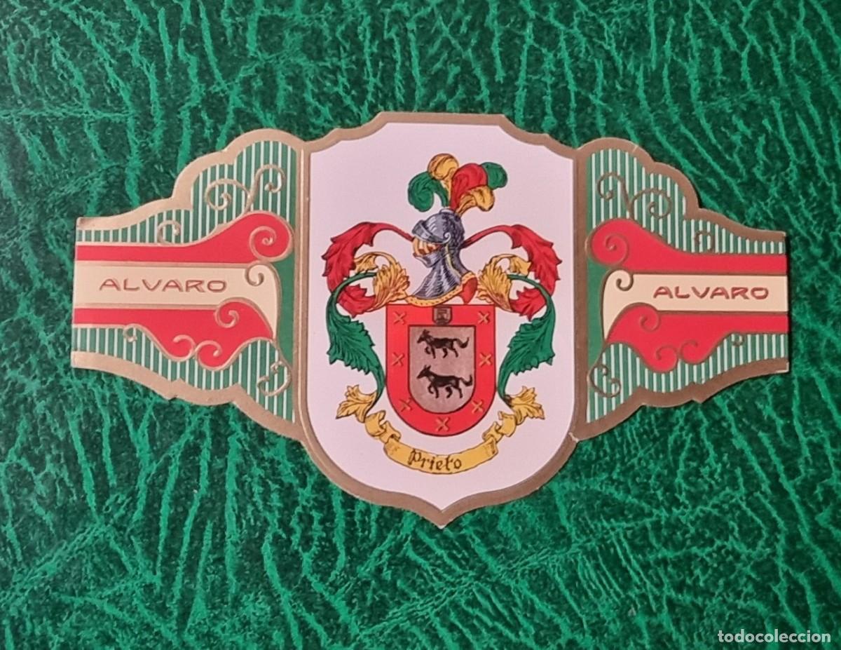 Bagues de cigare de collection: VITOLA ALVARO , SERIE III - HERALDICA -ESCUDO DEL APELLIDO PRIETO