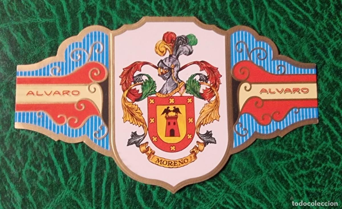 Bagues de cigare de collection: VITOLA ALVARO , SERIE II - HERALDICA -ESCUDO DEL APELLIDO MORENO