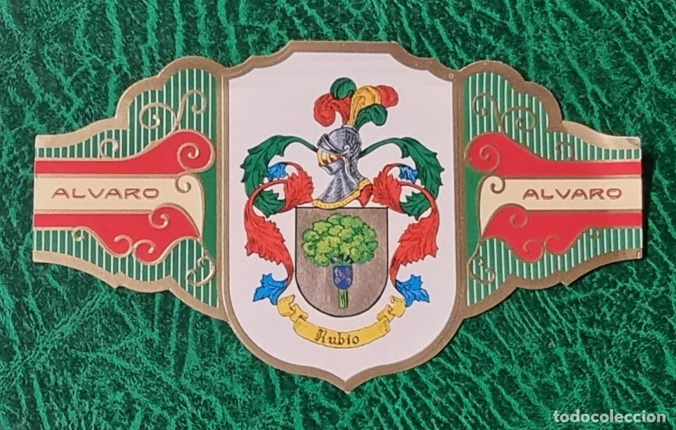 Bagues de cigare de collection: VITOLA ALVARO , SERIE III - HERALDICA -ESCUDO DEL APELLIDO RUBIO