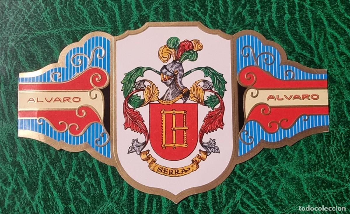 Bagues de cigare de collection: VITOLA ALVARO , SERIE II - HERALDICA -ESCUDO DEL APELLIDO SERRA