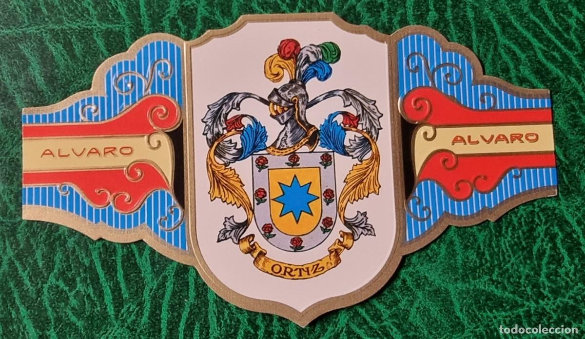 Bagues de cigare de collection: VITOLA ALVARO , SERIE II - HERALDICA -ESCUDO DEL APELLIDO ORTIZ