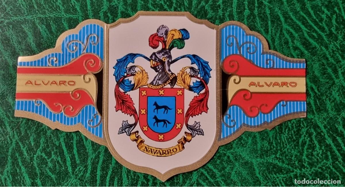 Bagues de cigare de collection: VITOLA ALVARO , SERIE II - HERALDICA -ESCUDO DEL APELLIDO NAVARRO