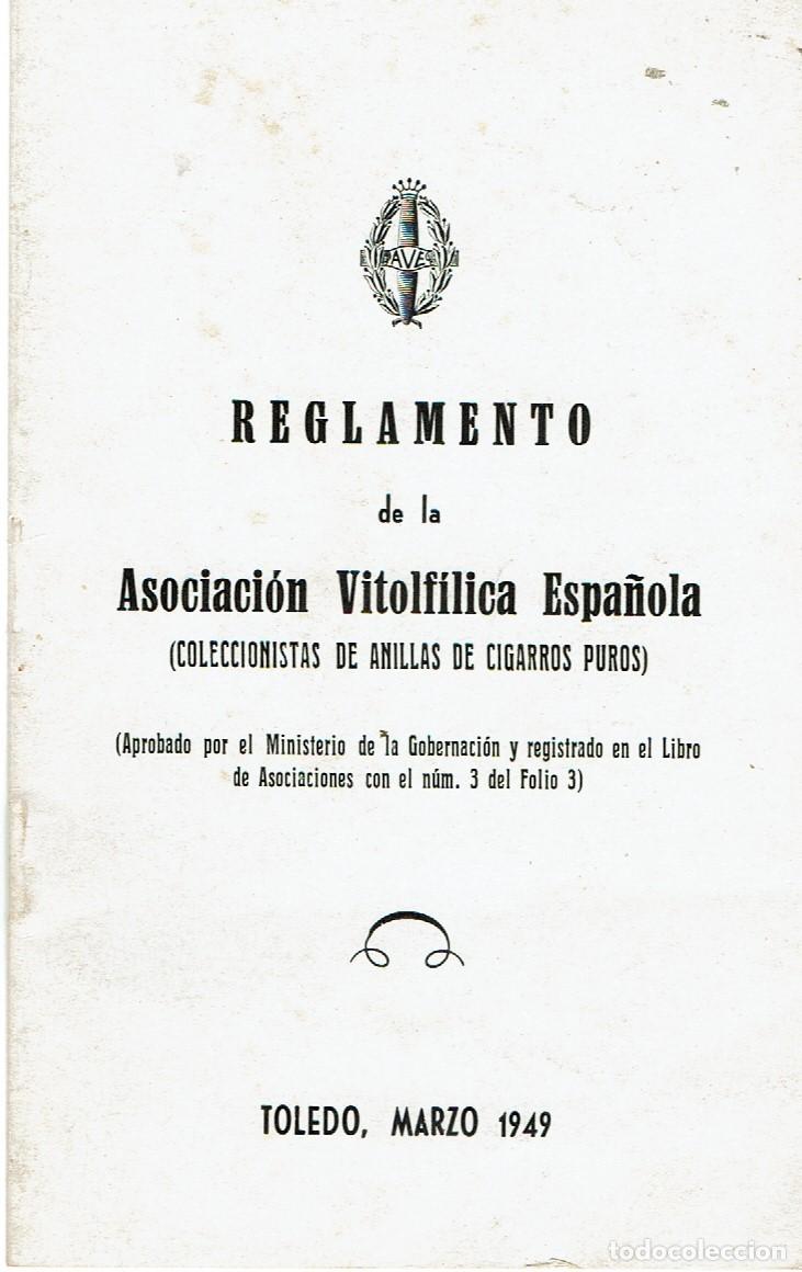 Vitolas de colecci&oacute;n: LIBRITO REGLAMENTO A.V.E A&Ntilde;O 1949 - Foto 1