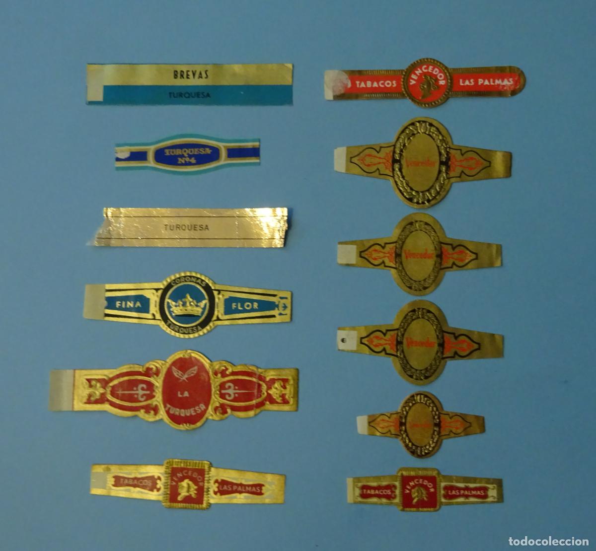 Vitolas de colecci&oacute;n: 12 VITOLAS VENCEDOR, TURQUESA - Foto 1