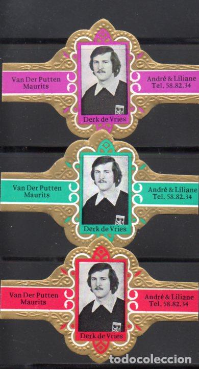 Vitolas de colecci&oacute;n: DERK DE VRIES, MAURITS VAN DER PUTTEN, 3 VITOLAS, SERIE COMPLETA.