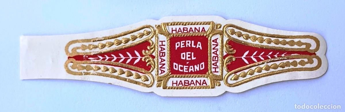 Vitolas de colecci&oacute;n: Chinchal, Cigar Band, Antigua Vitola de Coleccion, PERLA DEL OCEANO (3), B647