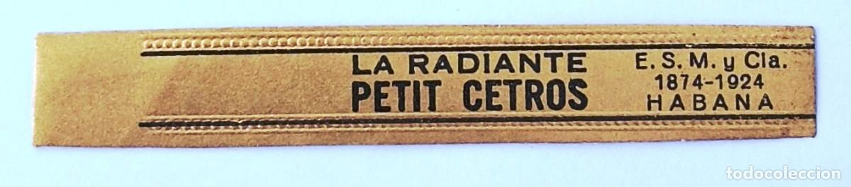 Vitolas de colecci&oacute;n: Chinchal, Cigar Band, Antigua Vitola de Coleccion, LA RADIANTE (3), B711