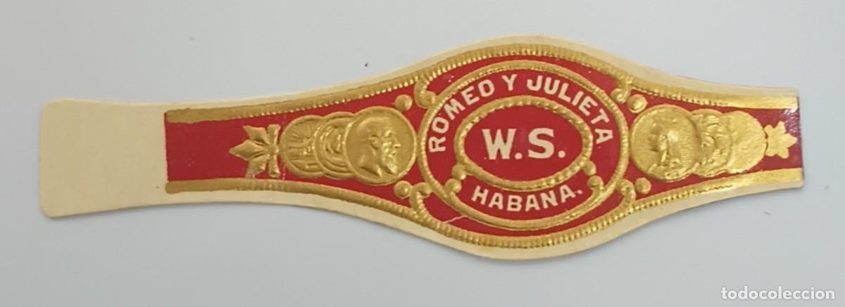 Vitolas de colecci&oacute;n: Chinchal, Cigar Band, Antigua Vitola de Coleccion, R. Y J. - W. S., C402