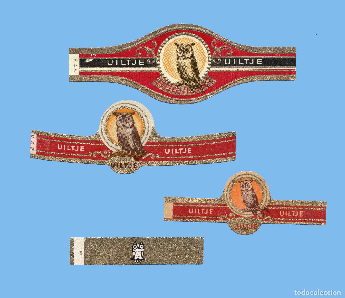 Vitolas de colecci&oacute;n: 4 VITOLAS ANTIGUAS - MARCA UILTJE (HOLANDA) - TEM&Aacute;TICA FAUNA - BUHO