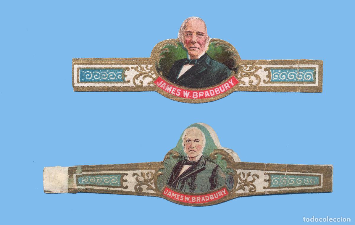 Vitolas de colecci&oacute;n: 2 VITOLAS ANTIGUAS - PROCEDENCIA USA - MARCA JAMES W. BRADBURY PERSONAJE MASCULINO