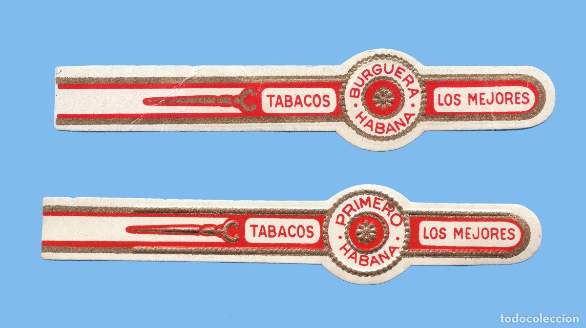 Vitolas de colecci&oacute;n: 2 VITOLAS ANTIGUAS - PROCEDENCIA CUBA - MARCA LOS MEJORES